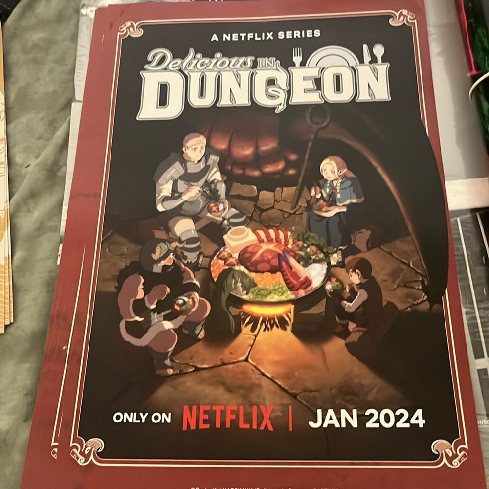 Delicious in Dungeon netflix movie poster+ BONUS blade